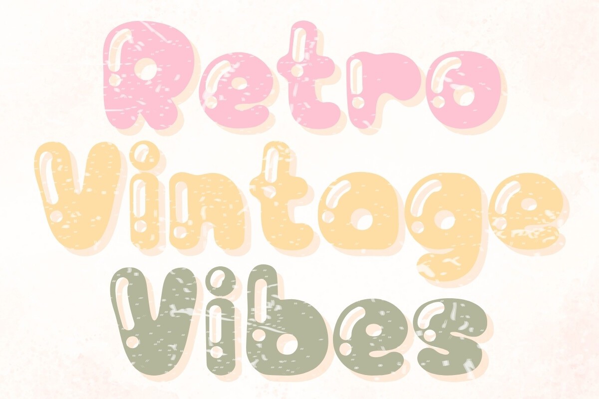 Przykład czcionki Retro Vintage Vibes