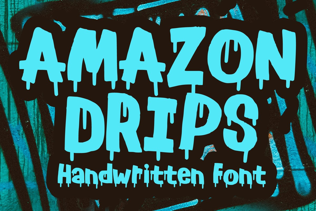Przykład czcionki Amazon Drips