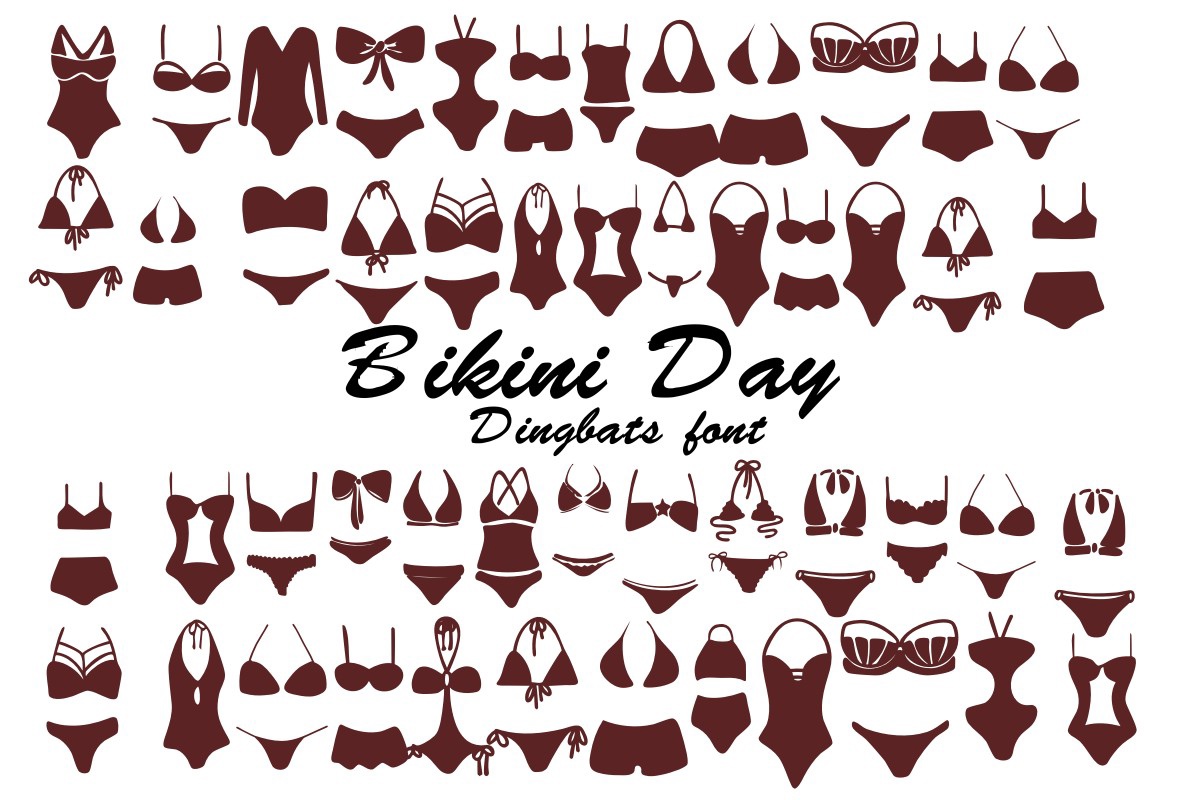Przykład czcionki Bikini Day