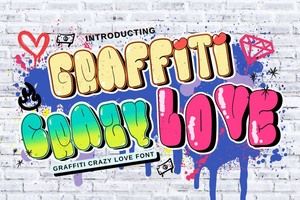 Przykład czcionki Graffiti Crazy Love