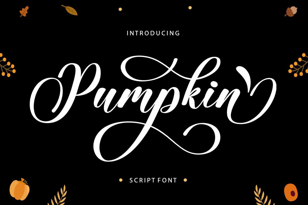 Przykład czcionki Pumpkin Script Regular