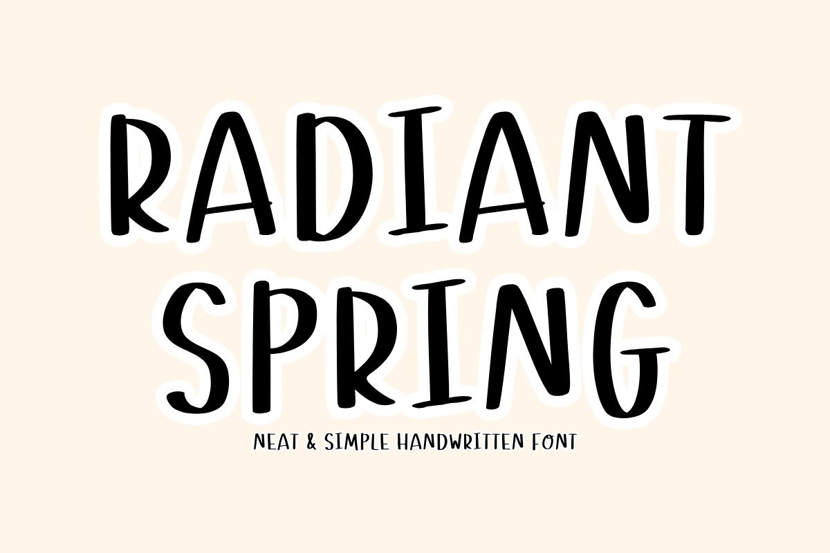 Przykład czcionki Radiant Spring