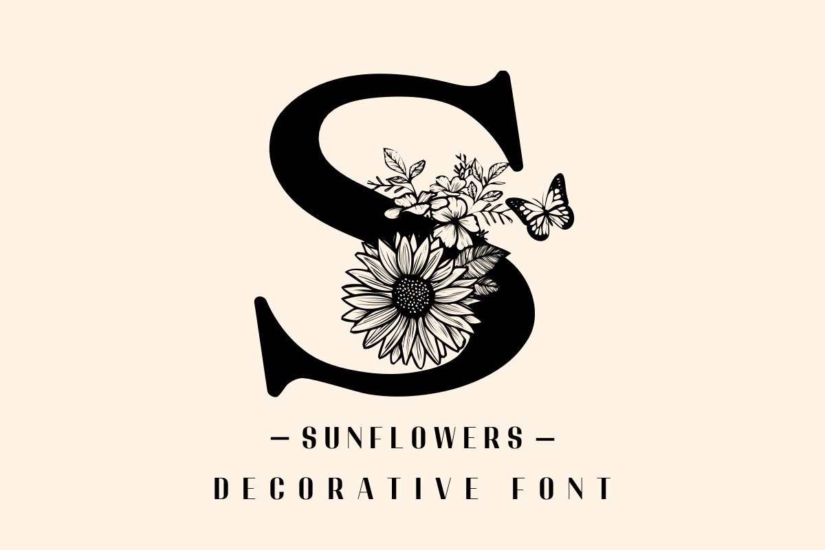 Przykład czcionki Sunflowers