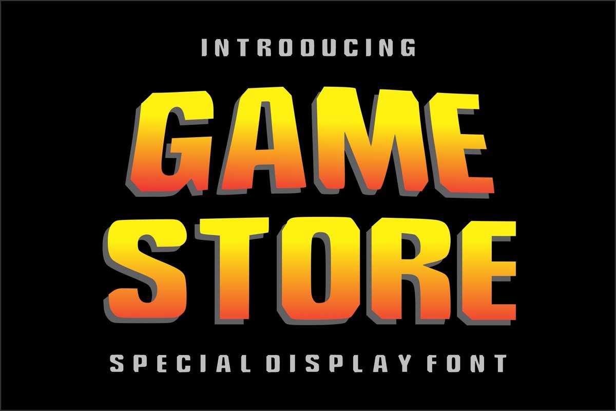 Przykład czcionki Game Store