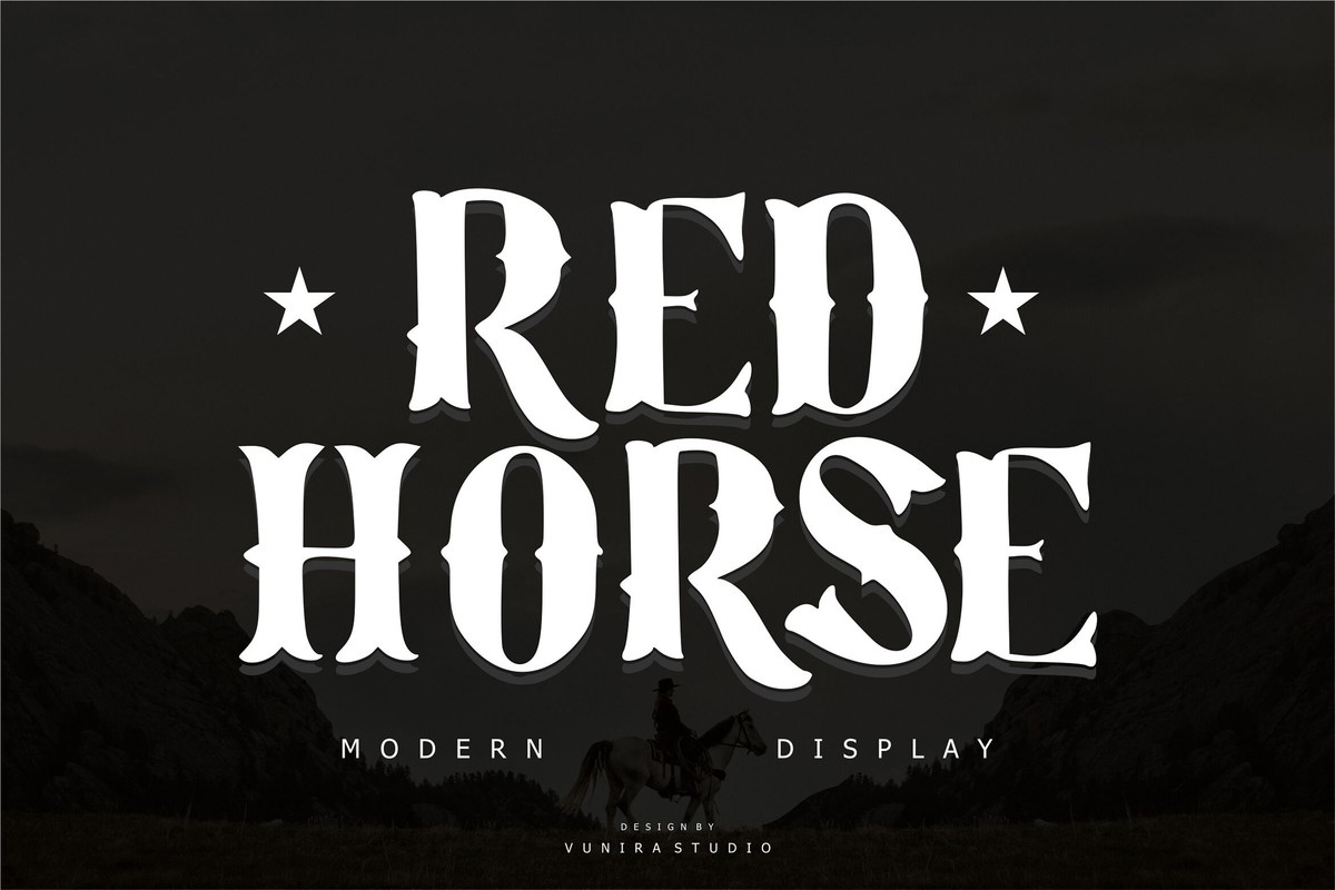 Przykład czcionki Red Horse