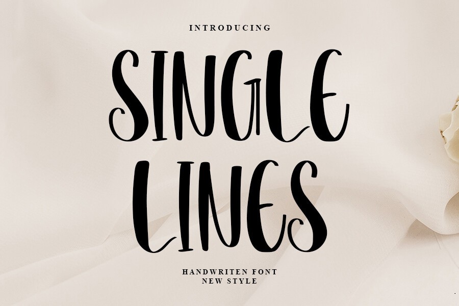 Przykład czcionki Single Lines
