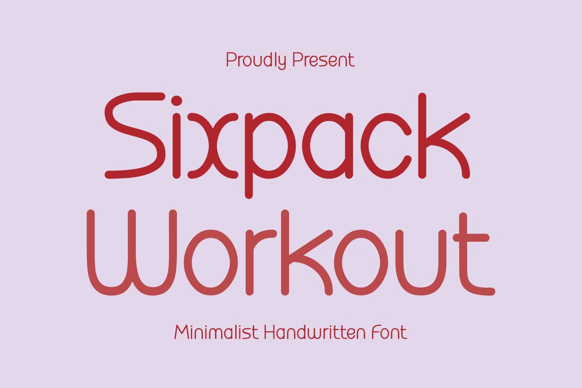 Przykład czcionki Sixpack Workout