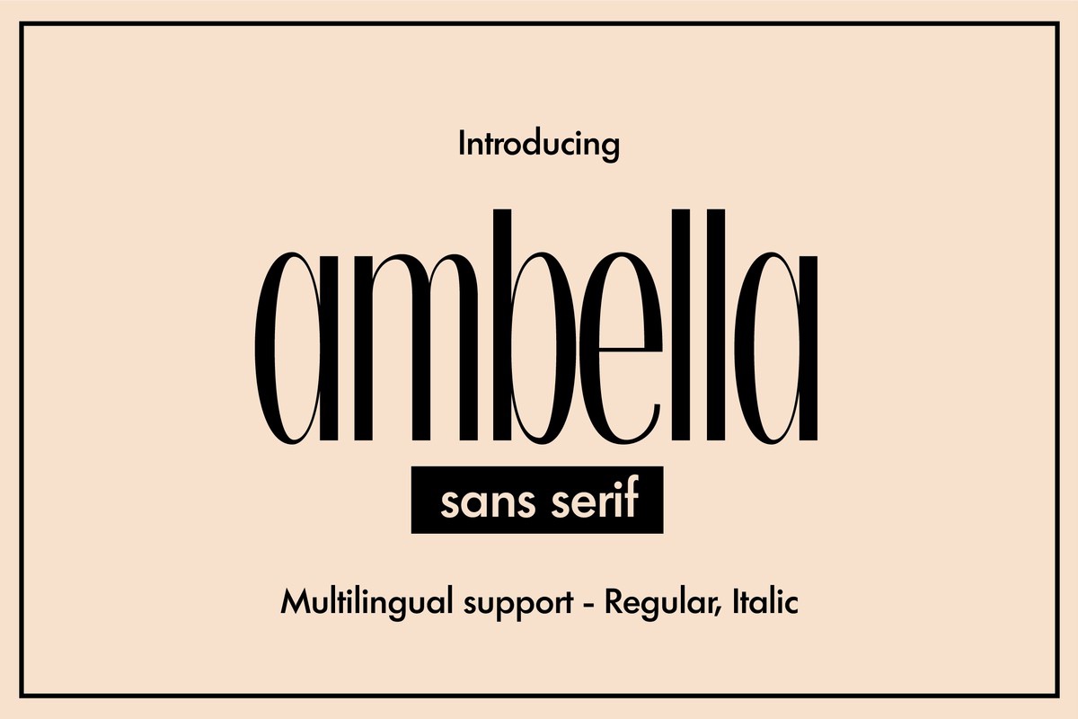 Przykład czcionki Ambella