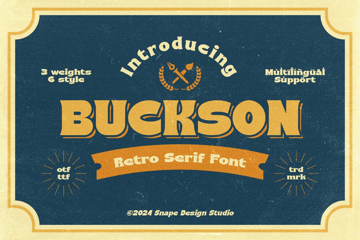 Przykład czcionki Buckson Italic