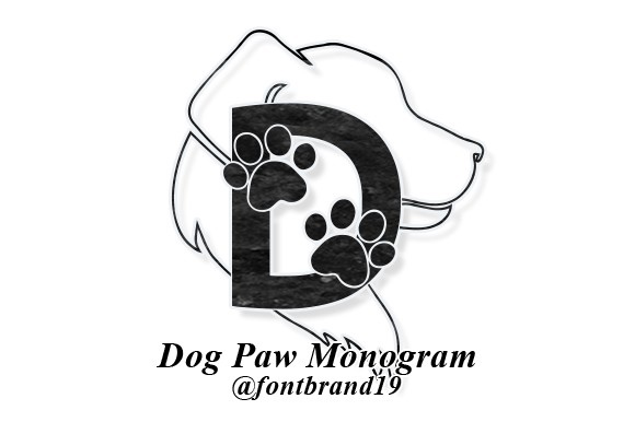 Przykład czcionki Dog Paw Monogram