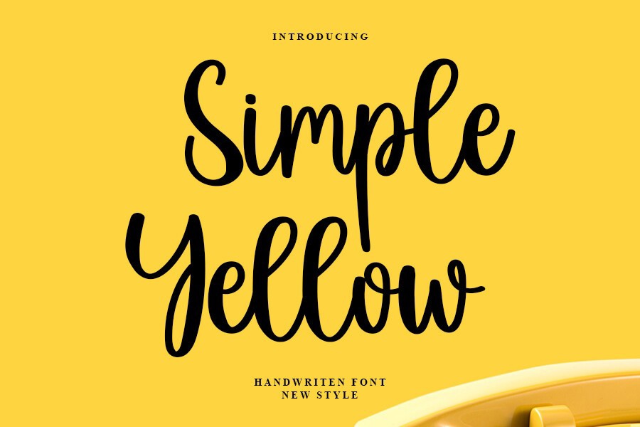 Przykład czcionki Simple Yellow