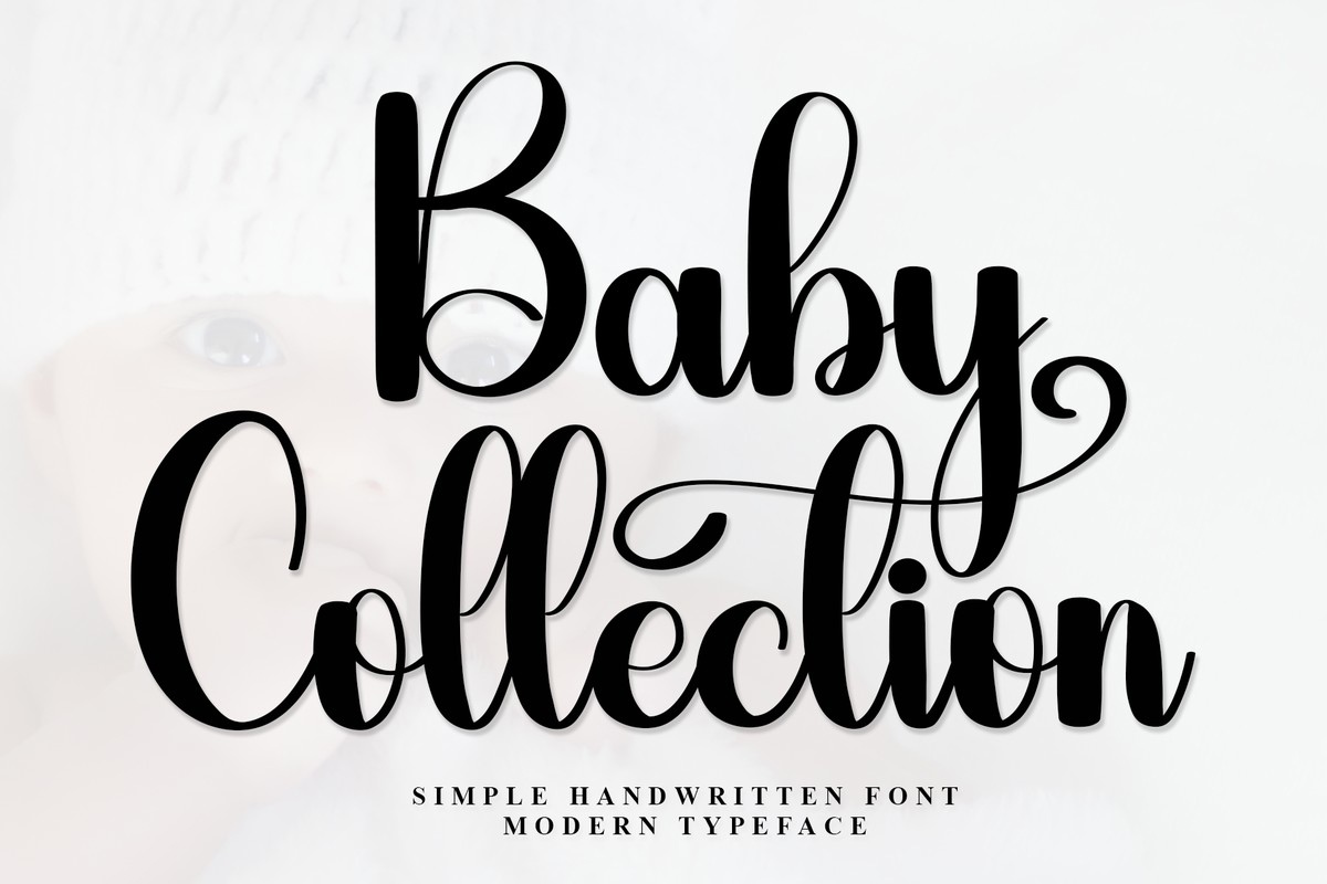 Przykład czcionki Baby Collection