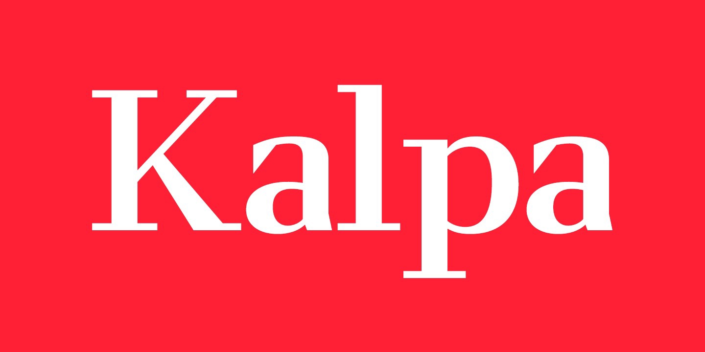 Przykład czcionki Kalpa Regular Italic