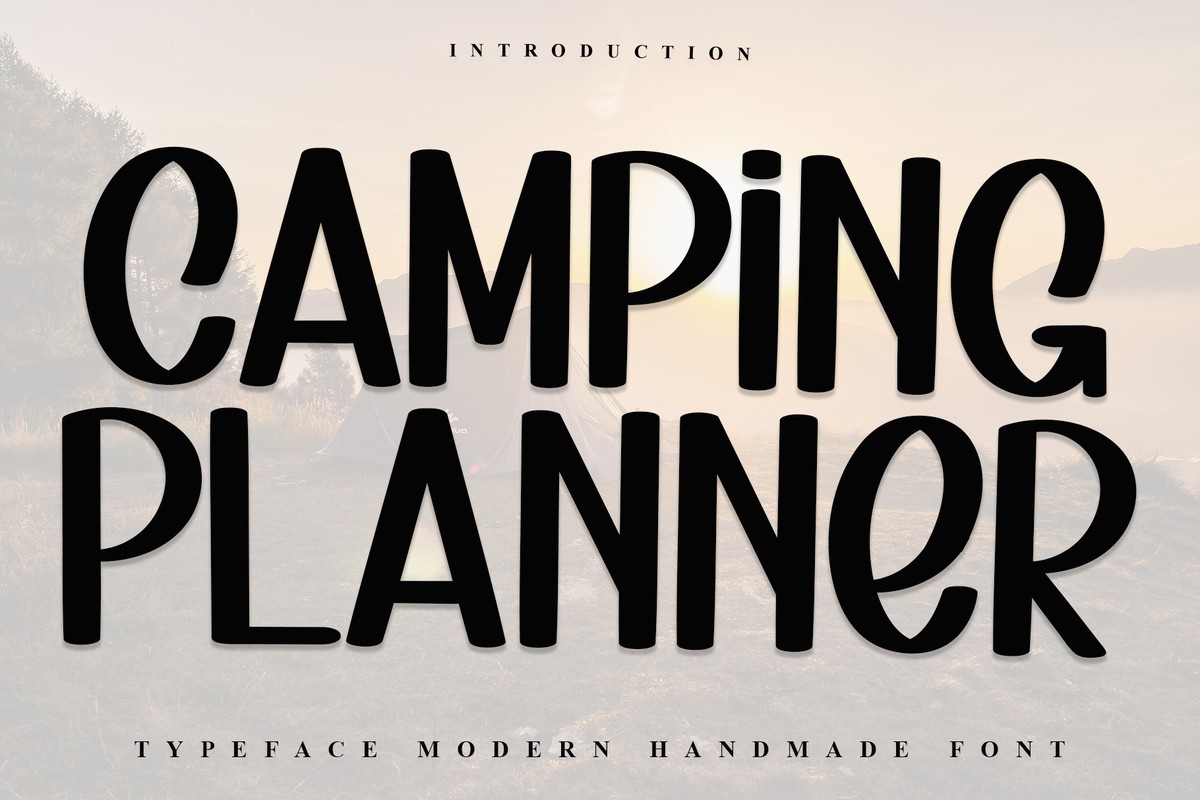 Przykład czcionki Camping Planner