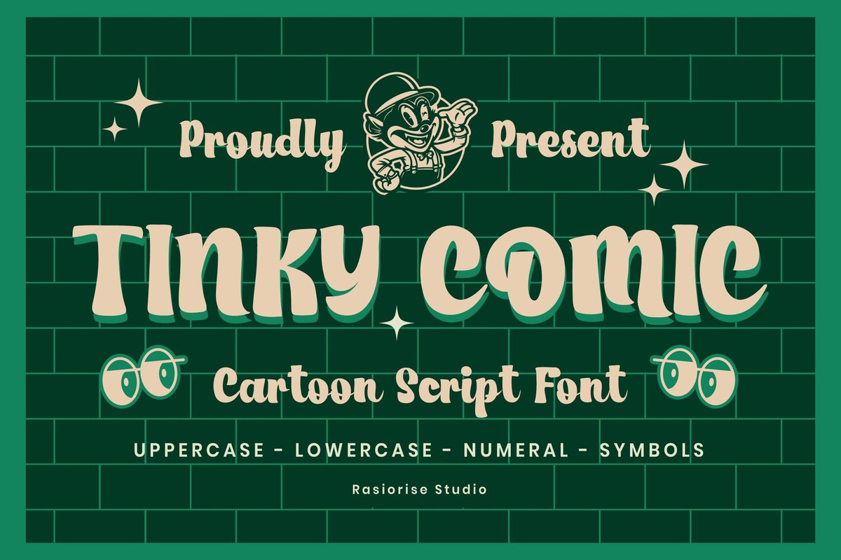 Przykład czcionki Tinky Comic