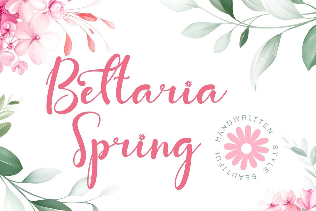 Przykład czcionki Bettaria Spring