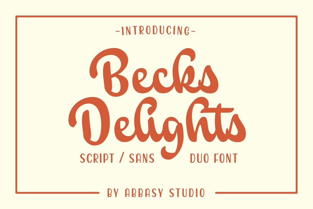 Przykład czcionki Becks Delights