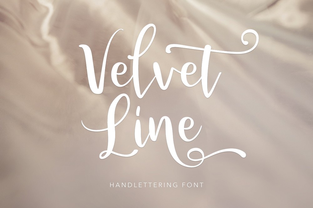 Przykład czcionki Velvet Line