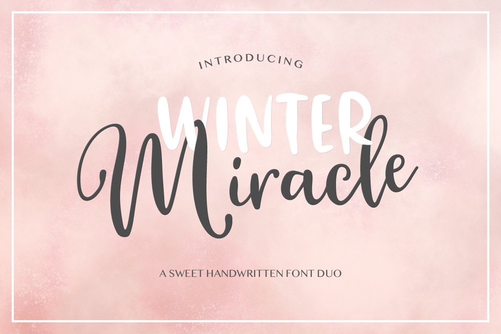 Przykład czcionki Winter Miracle