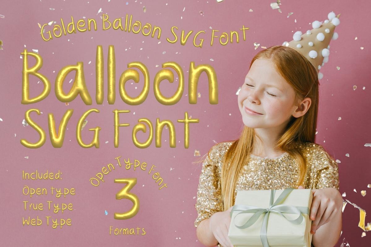 Przykład czcionki Golden Balloon