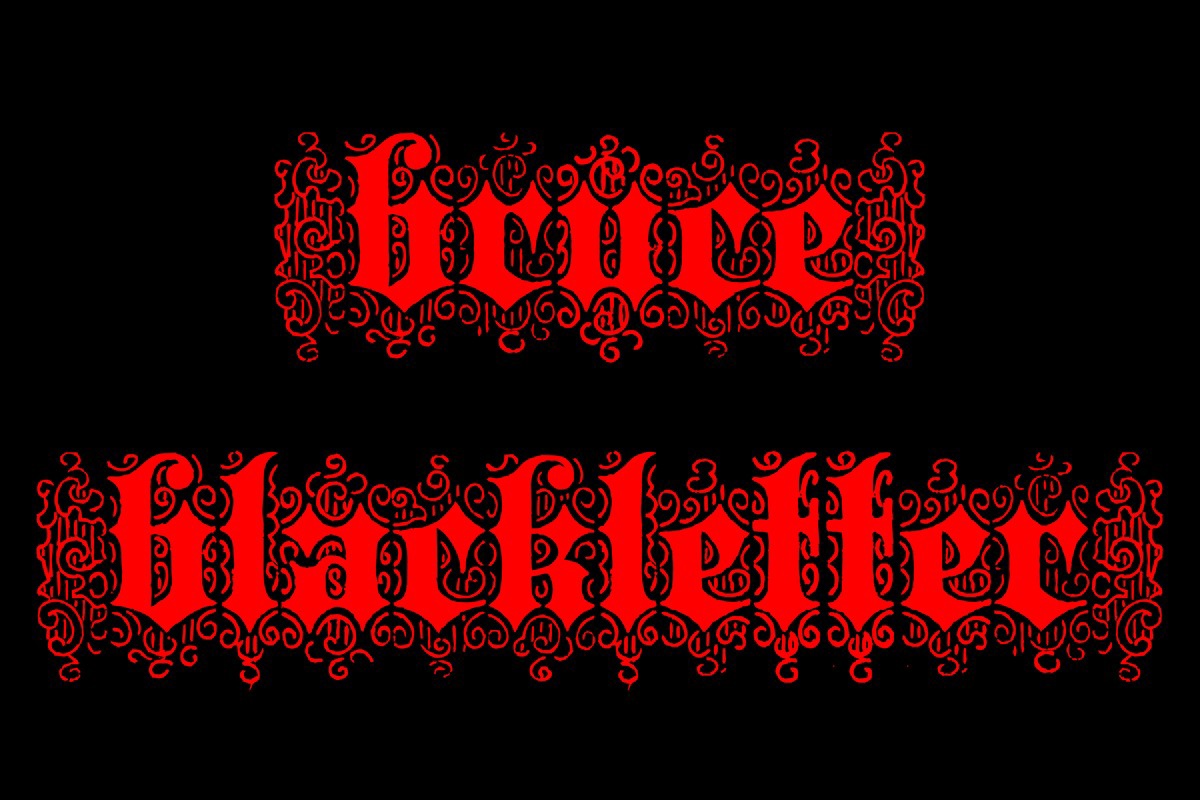 Przykład czcionki Bruce Blackletter