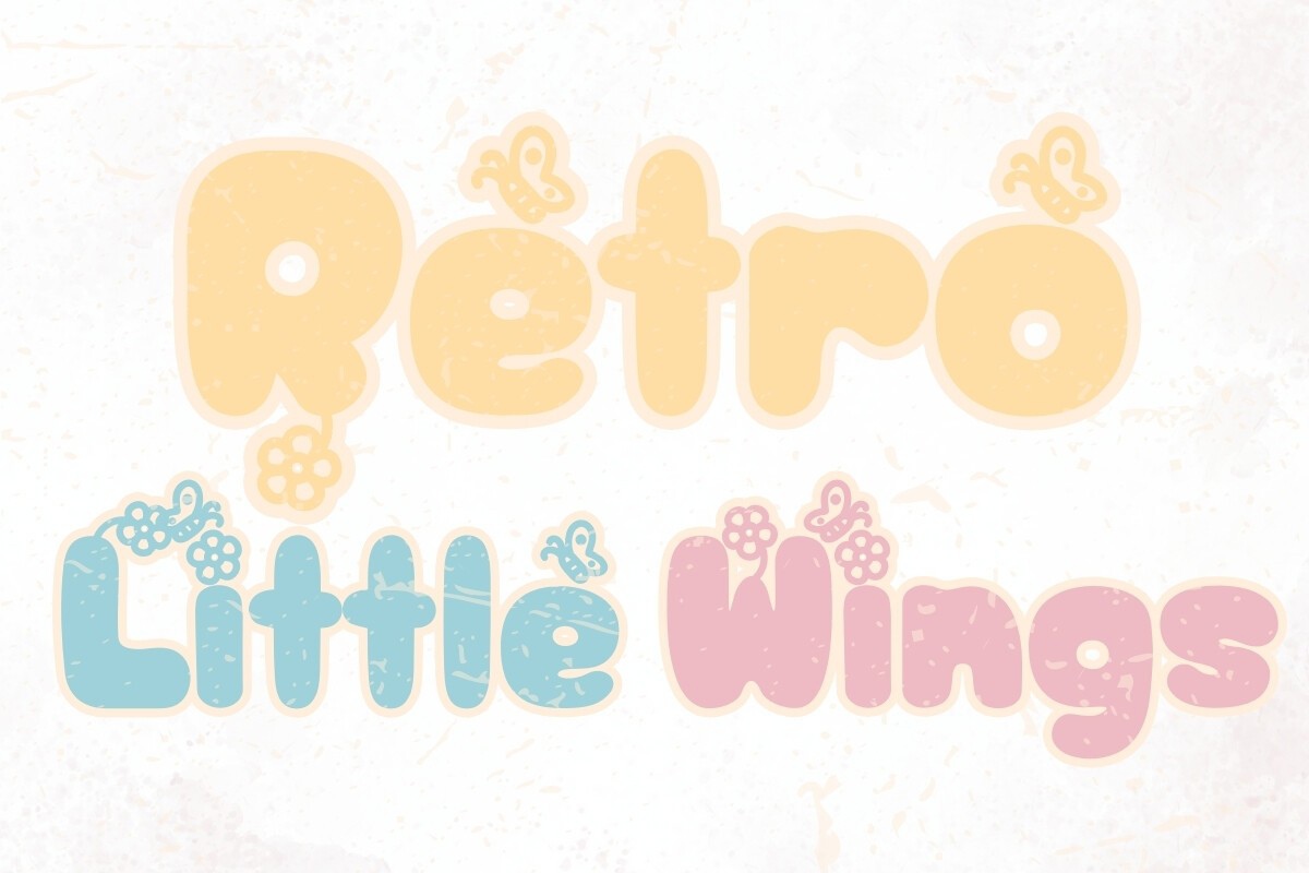 Przykład czcionki Retro Little Wings