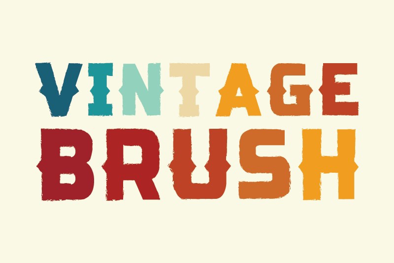 Przykład czcionki Vintage Brush