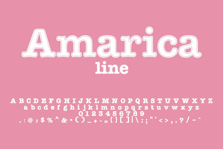 Przykład czcionki Amarica Line Bold