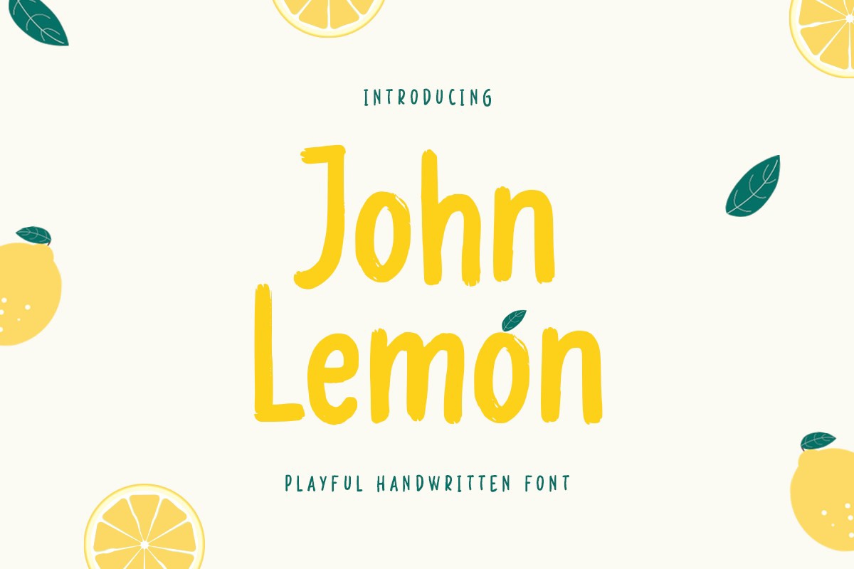 Przykład czcionki John Lemon Regular