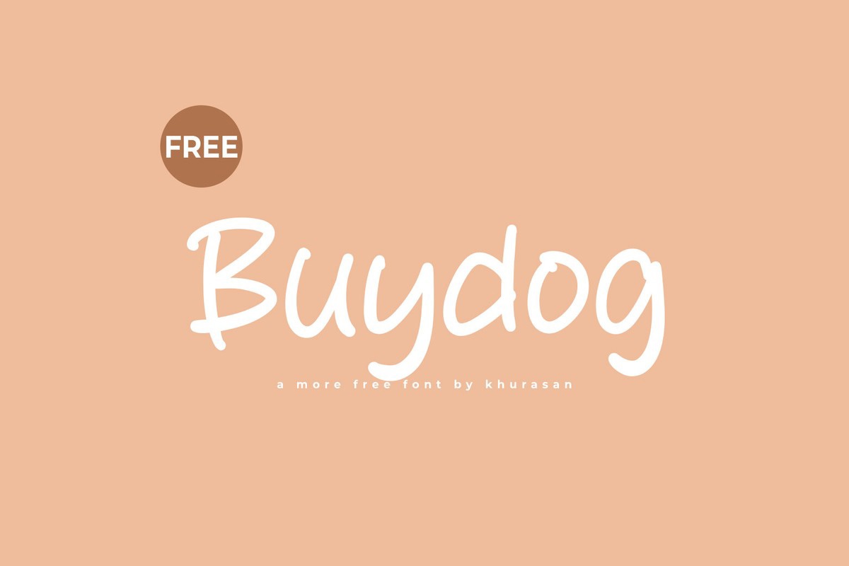 Przykład czcionki Buydog Regular