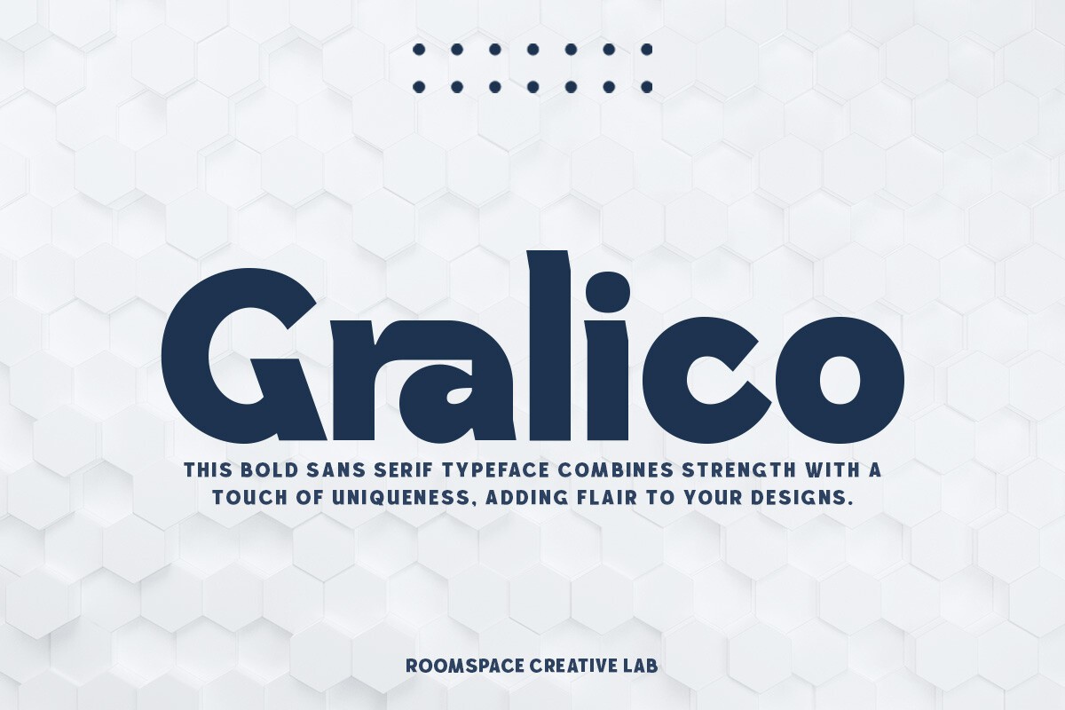 Przykład czcionki Gralico Italic