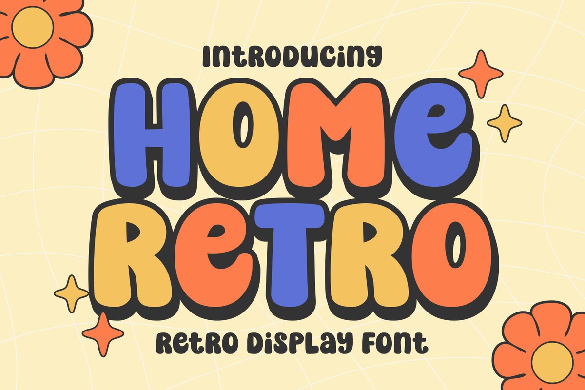 Przykład czcionki Home Retro Regular