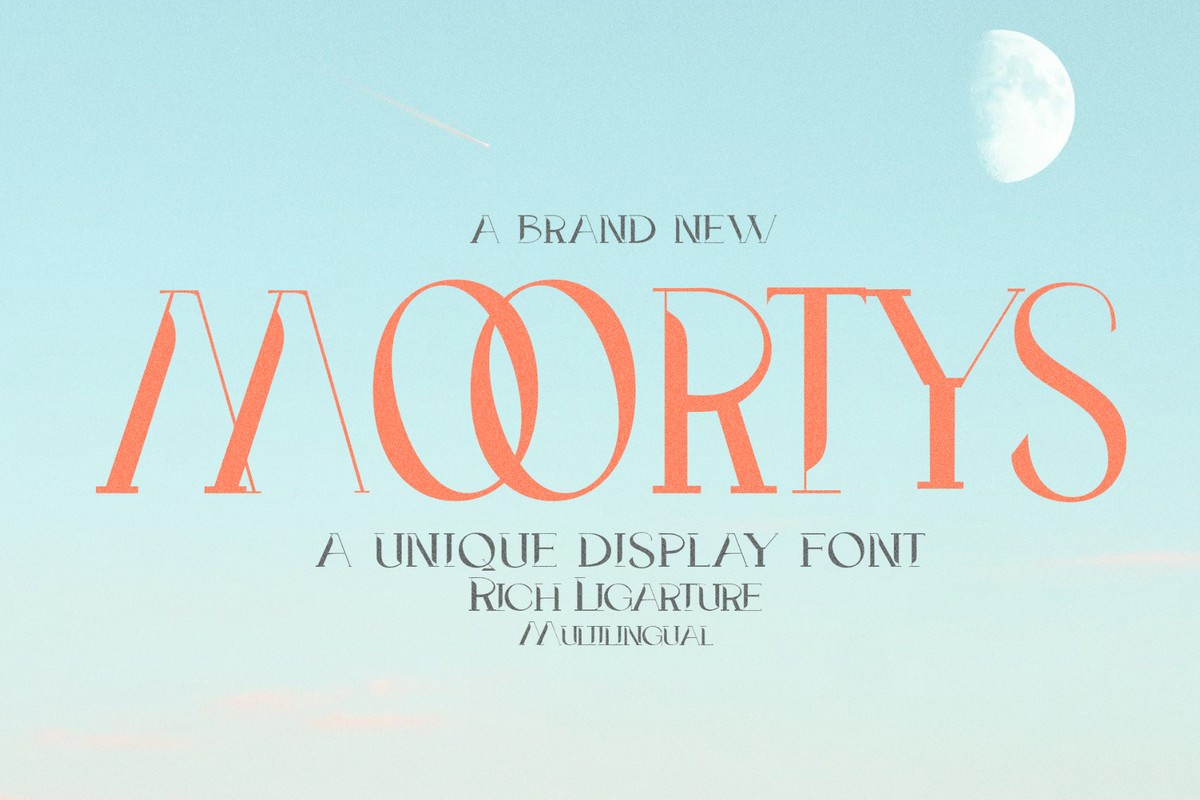 Przykład czcionki Moortys Italic