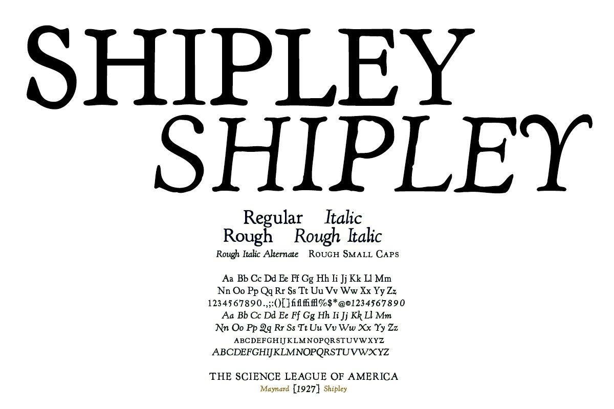 Przykład czcionki Shipley Rough Italic