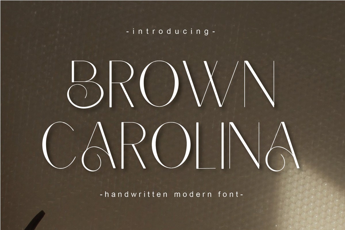 Przykład czcionki Brown Carolina