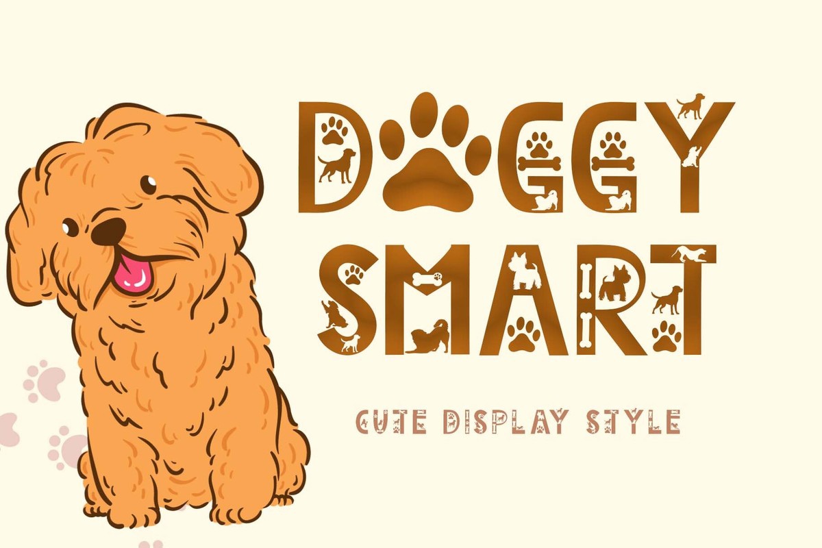 Przykład czcionki Doggy Smart