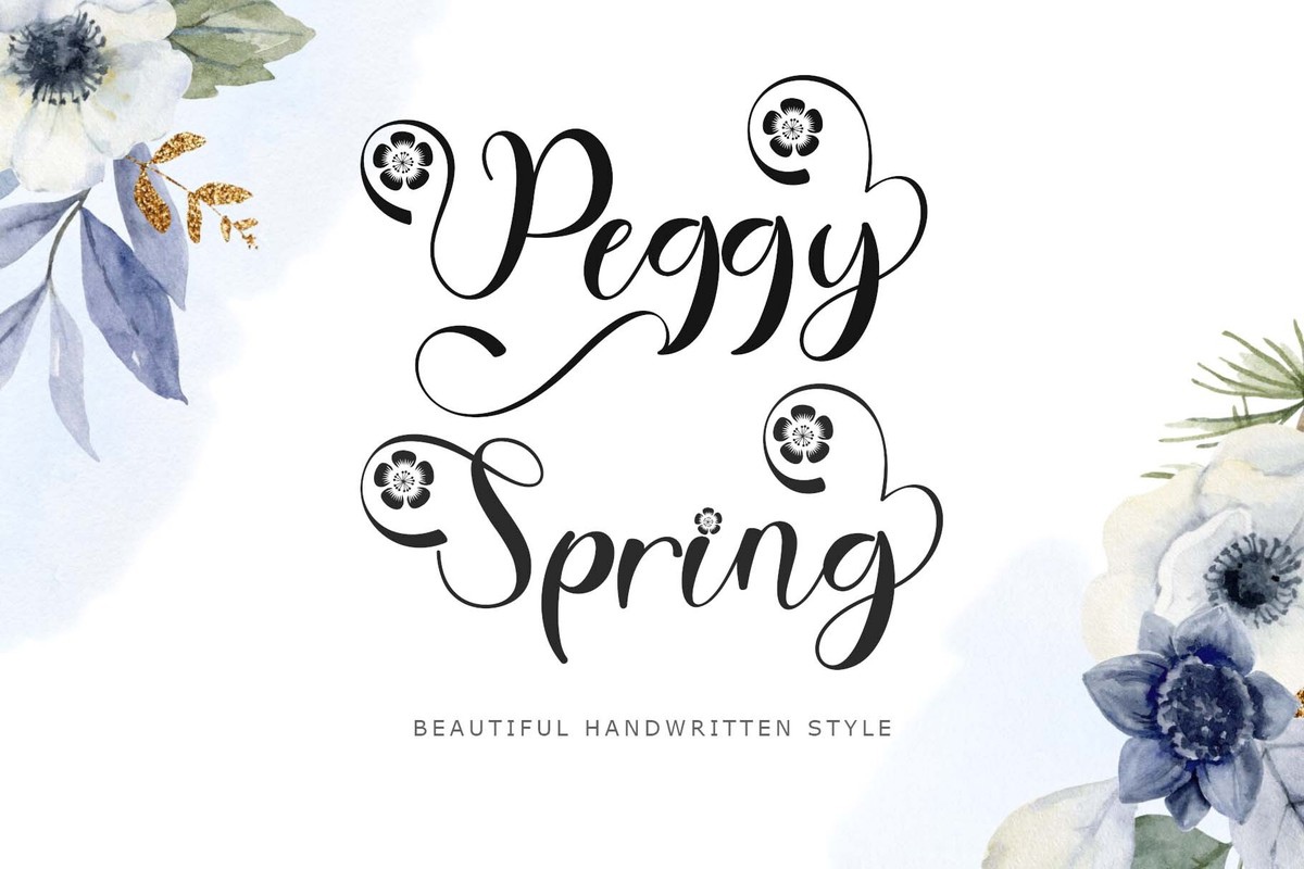 Przykład czcionki Peggy Spring