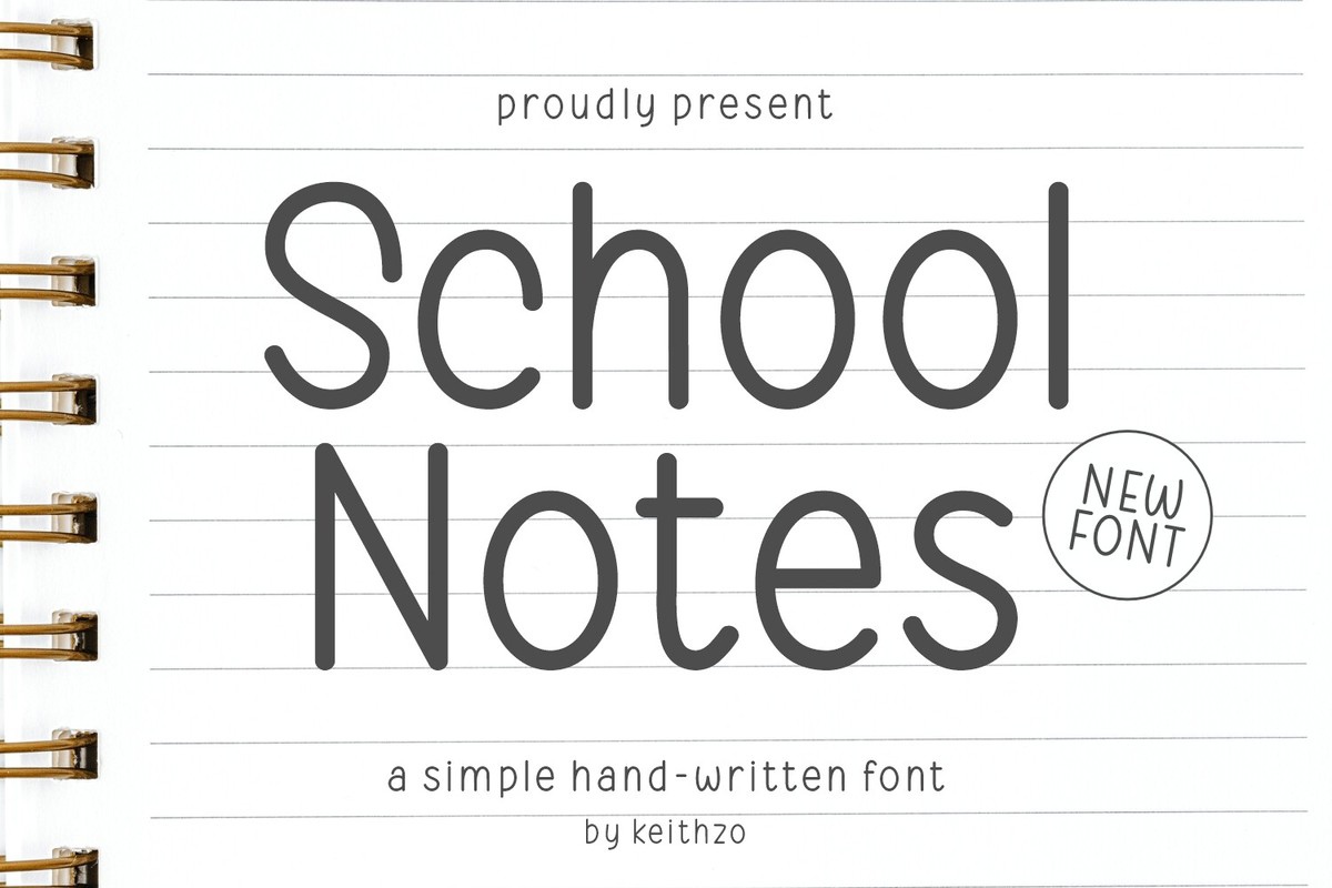 Przykład czcionki School Notes Regular