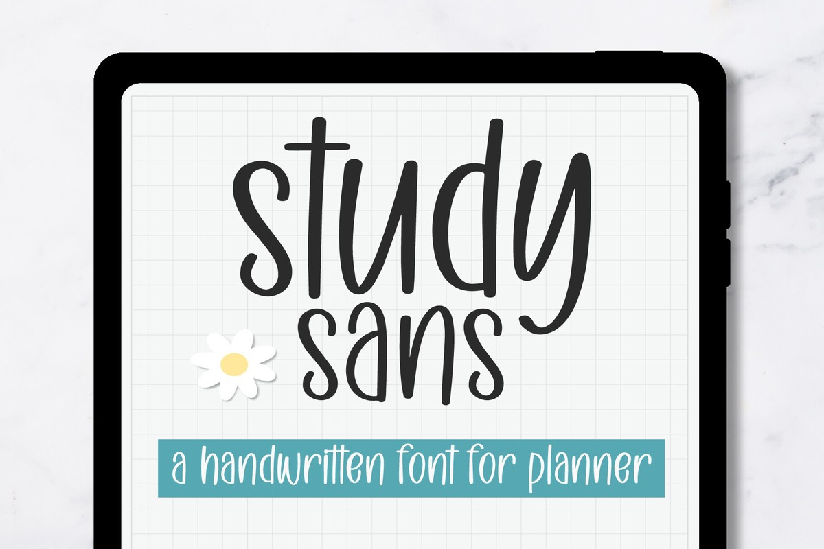 Przykład czcionki Study Sans Regular