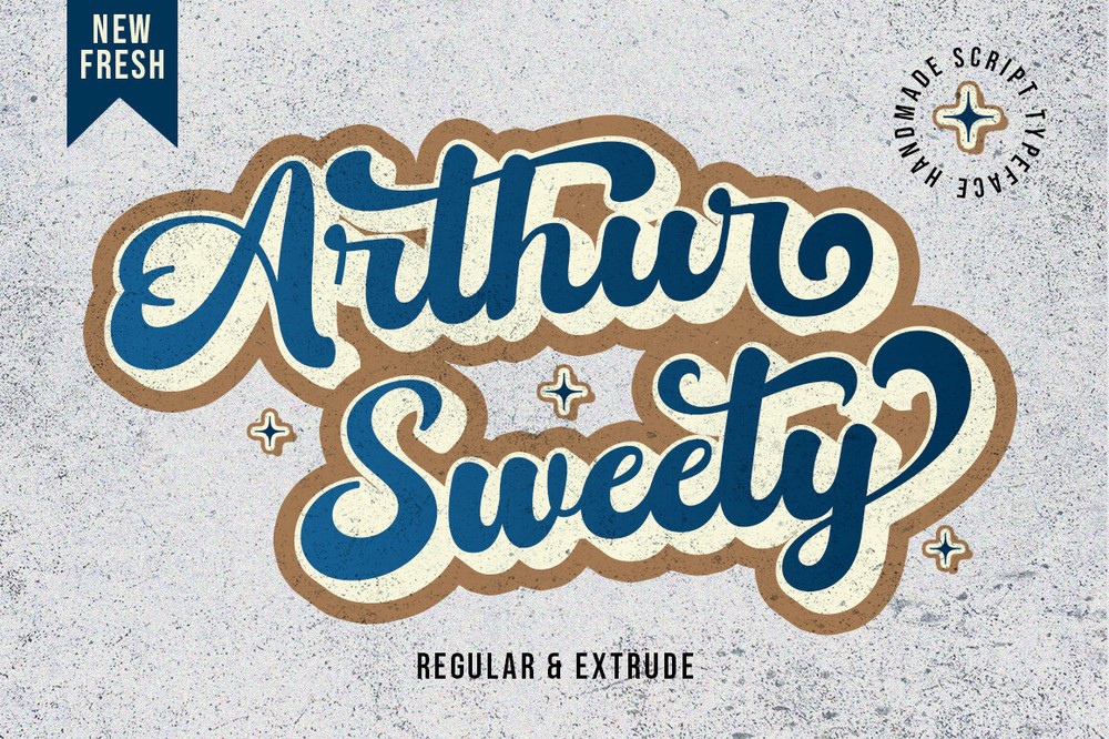 Przykład czcionki Arthur Sweety Regular