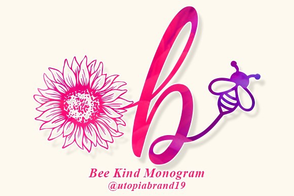 Przykład czcionki Bee Kind Monogram Regular