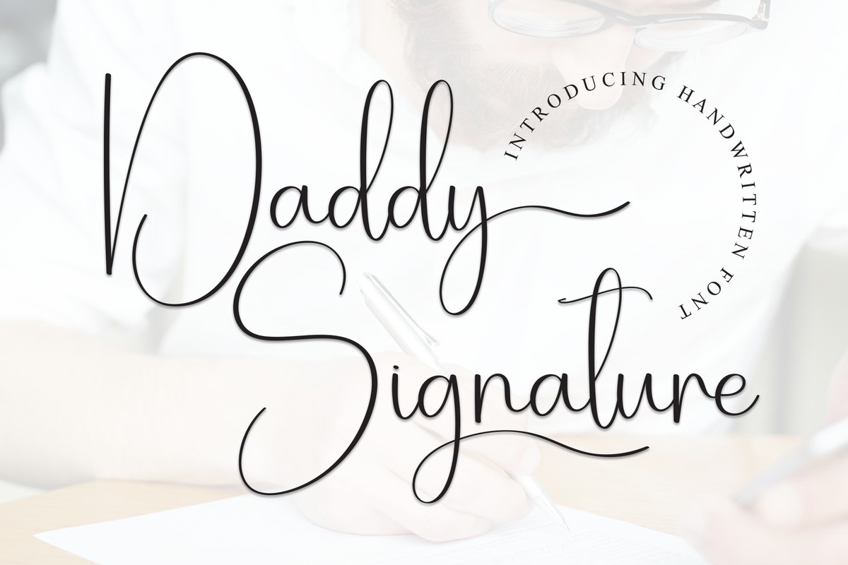 Przykład czcionki Daddy Signature