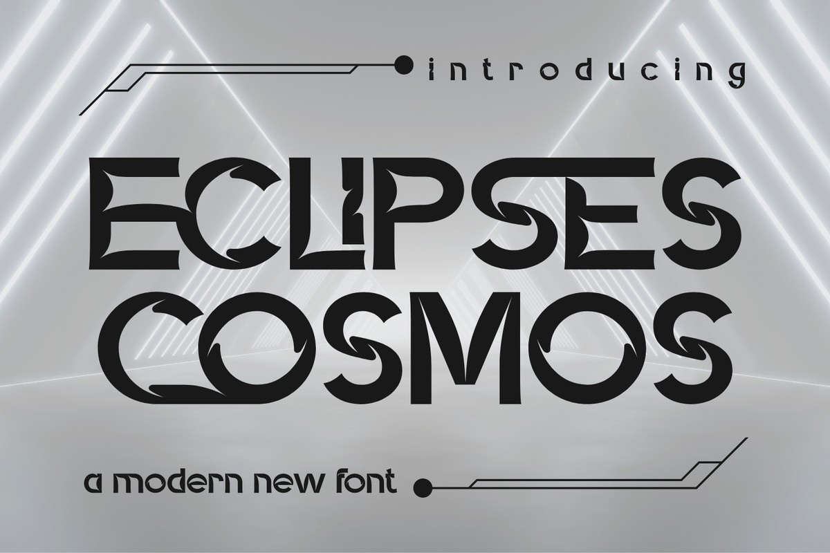 Przykład czcionki Eclipses Cosmos BOLD ITALIC