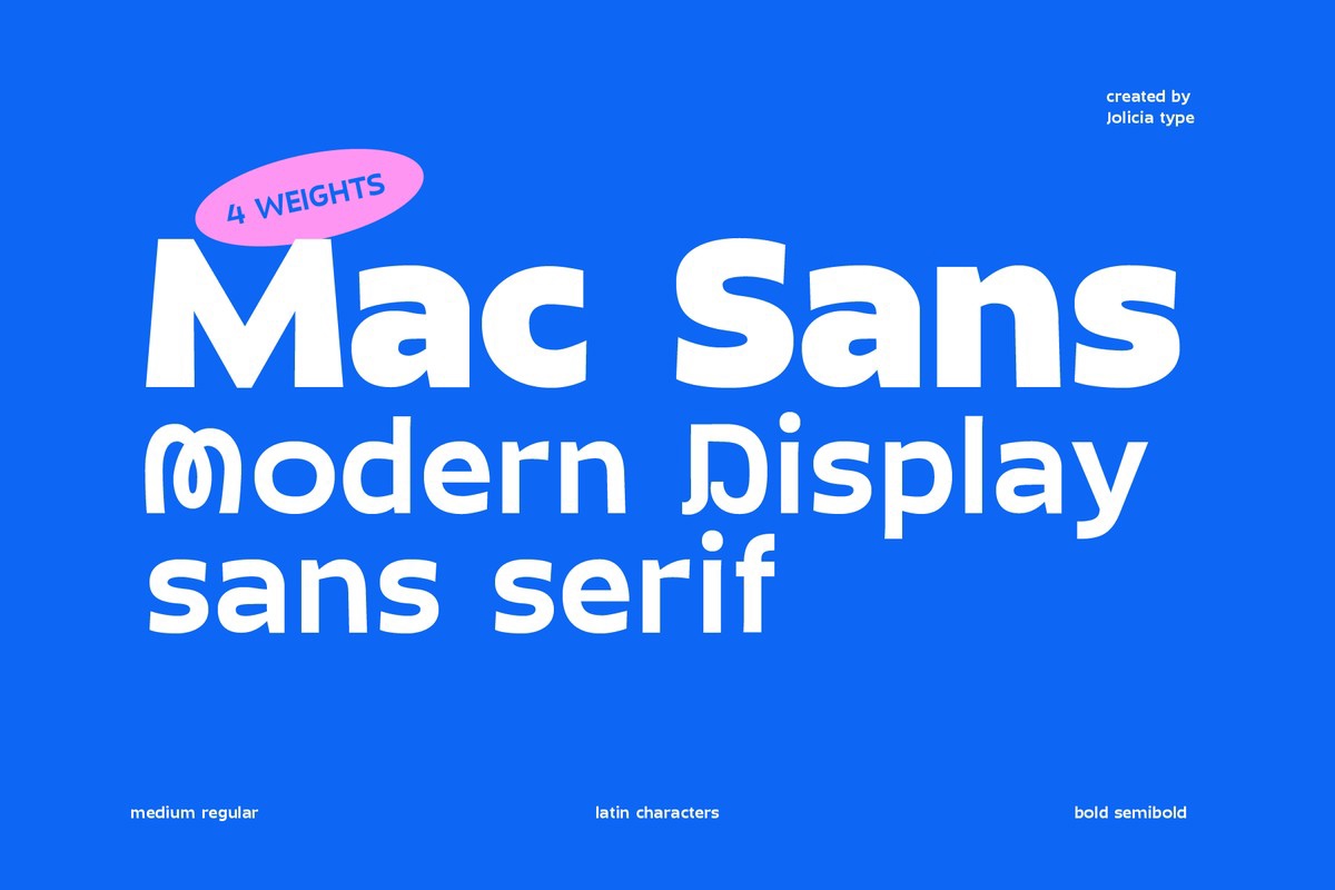 Przykład czcionki Mac Sans