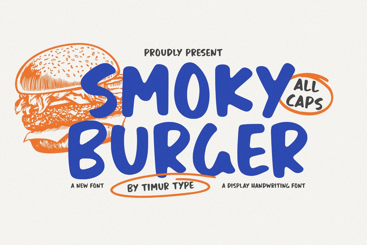 Przykład czcionki Smoky Burger