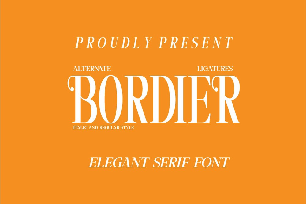 Przykład czcionki Bordier Italic