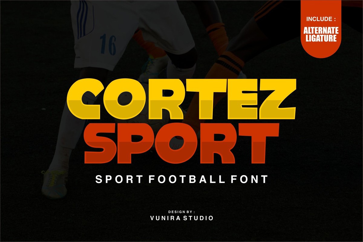 Przykład czcionki Cortez Sport