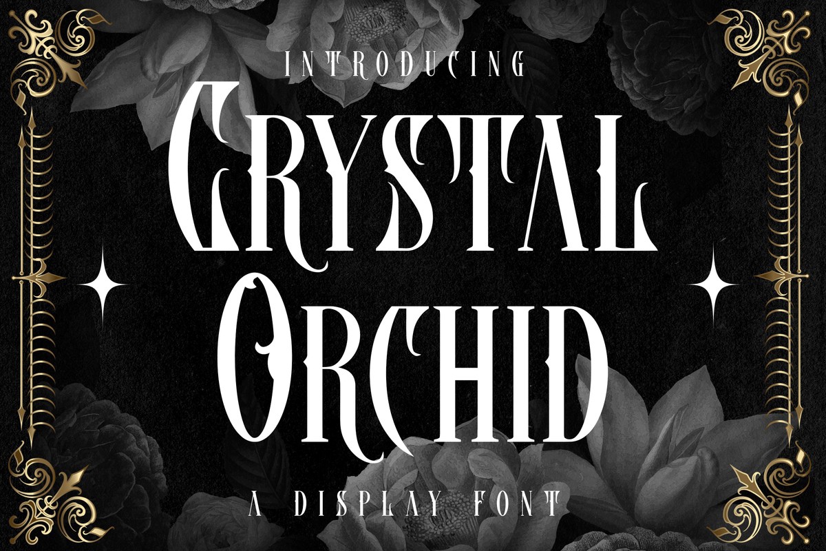 Przykład czcionki Crystal Orchid