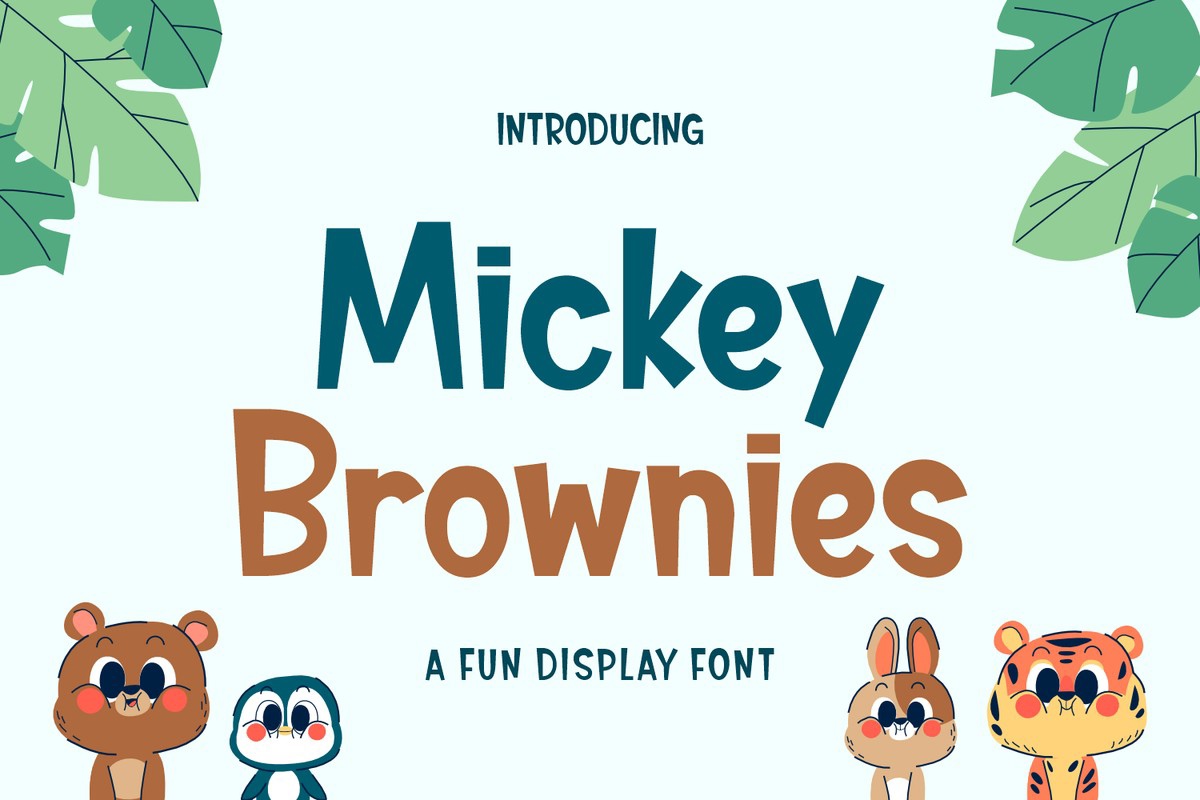 Przykład czcionki Mickey Brownies