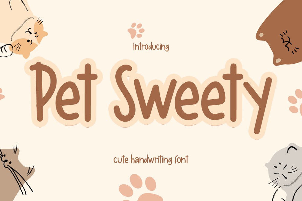 Przykład czcionki Pet Sweety Regular